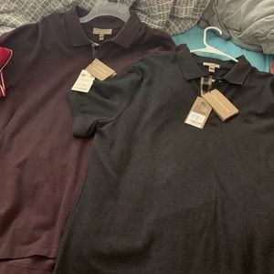 Moncler and Burberry polo